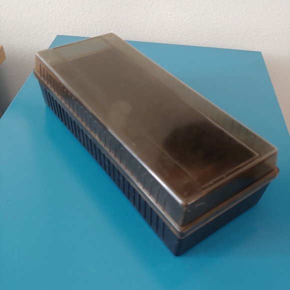 American Vintage Other - Vintage Plasti-plex Plastic 15 Cassette Tape Case Holder Storage Container